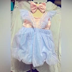 NNJXD Princess Girl Flower Dress Tulle Wedding Party Pageant Gown